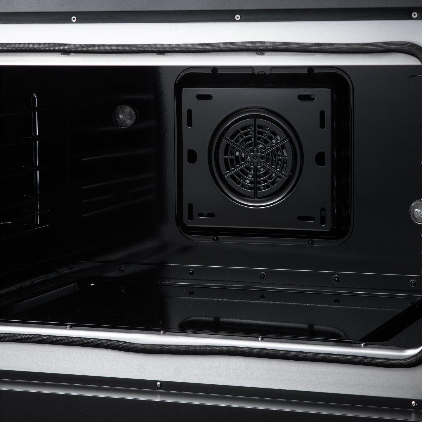 Galiano 36 Inch French Door Electric range, 5 radiant burners, 5.36 cf. True Convection oven, Air fryer kit, Black - Forno Appliances