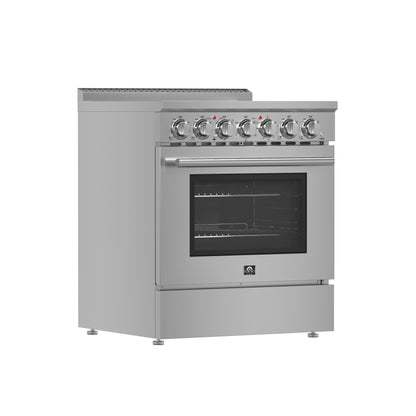 Cocina eléctrica independiente Forno Paolo de 30 pulgadas, acero inoxidable, 4.38 pies cúbicos, horno de convección real, eficiencia energética