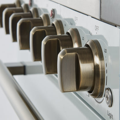 Cocina eléctrica independiente Forno Paolo de 30 pulgadas, blanca, 4.38 pies cúbicos, horno de convección real, de bajo consumo