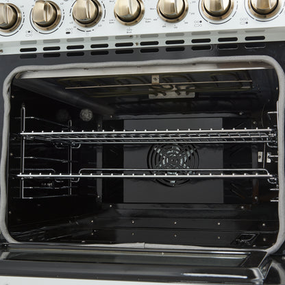 Cocina eléctrica independiente Forno Paolo de 30 pulgadas, blanca, 4.38 pies cúbicos, horno de convección real, de bajo consumo