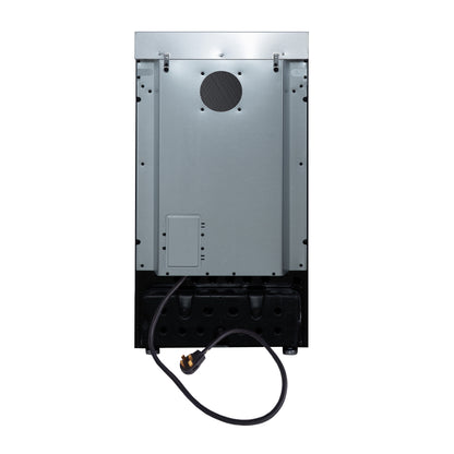 Cuisinière électrique autonome Forno Pallerano de 20 pouces, noire, version Canada, prise et cordon inclus