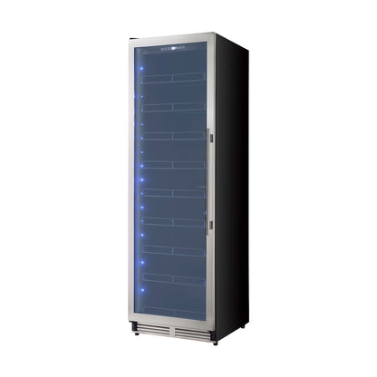 Refrigerador de bebidas empotrado Forno Cesinali de 24 pulgadas, 15.8 pies cúbicos, acero inoxidable, zonas de temperatura duales, iluminación interior LED, estantes ajustables