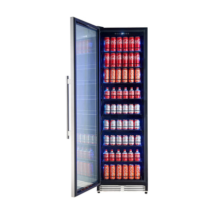 Refrigerador de bebidas empotrado Forno Cesinali de 24 pulgadas, 15.8 pies cúbicos, acero inoxidable, zonas de temperatura duales, iluminación interior LED, estantes ajustables