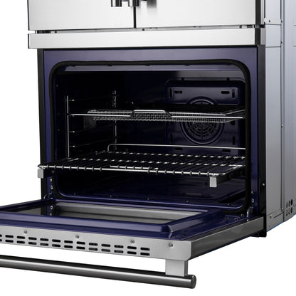 Four électrique double porte française Forno Gallico de 30 pouces, acier inoxydable, cuisson par convection, panneau de commande tactile, fonction autonettoyante