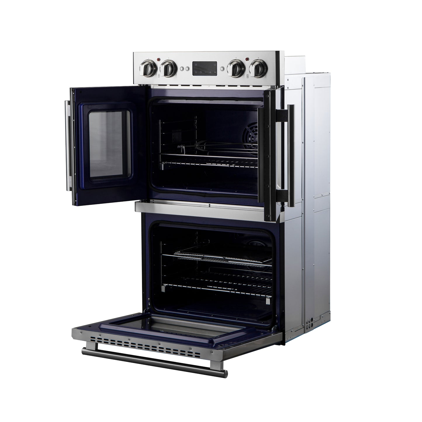 Four électrique double porte française Forno Gallico de 30 pouces, acier inoxydable, cuisson par convection, panneau de commande tactile, fonction autonettoyante