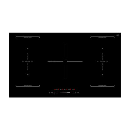 Placa de inducción Forno Ornonzo de 36 pulgadas, 5 zonas, 2 zonas flexibles, 10 200 W de potencia total, control táctil, 9 niveles de potencia