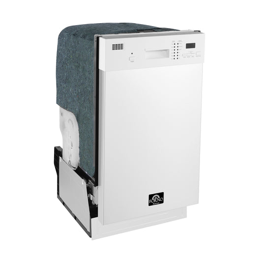 Lave-vaisselle encastrable blanc Forno Polo de 18 pouces, 8 couverts, certifié ENERGY STAR, 52 dBA