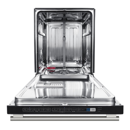 Lave-vaisselle encastrable Forno Pozzo de 24 pouces, cuve haute, commandes par le haut, blanc, 49 dBA, certifié ENERGY STAR