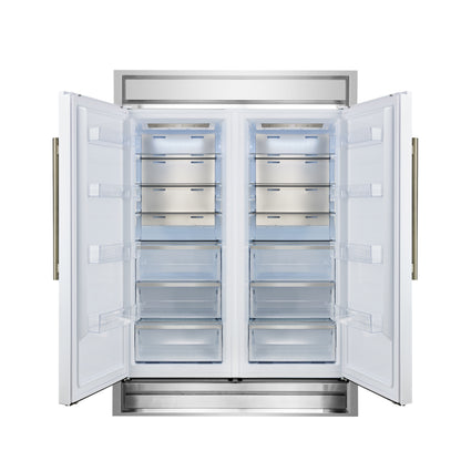 Refrigerador/congelador convertible Forno Maderno de 2 puertas, 28 pulgadas de ancho, blanco, molduras decorativas, 27.2 pies cúbicos, 84 pulgadas de alto, certificación ENERGY STAR