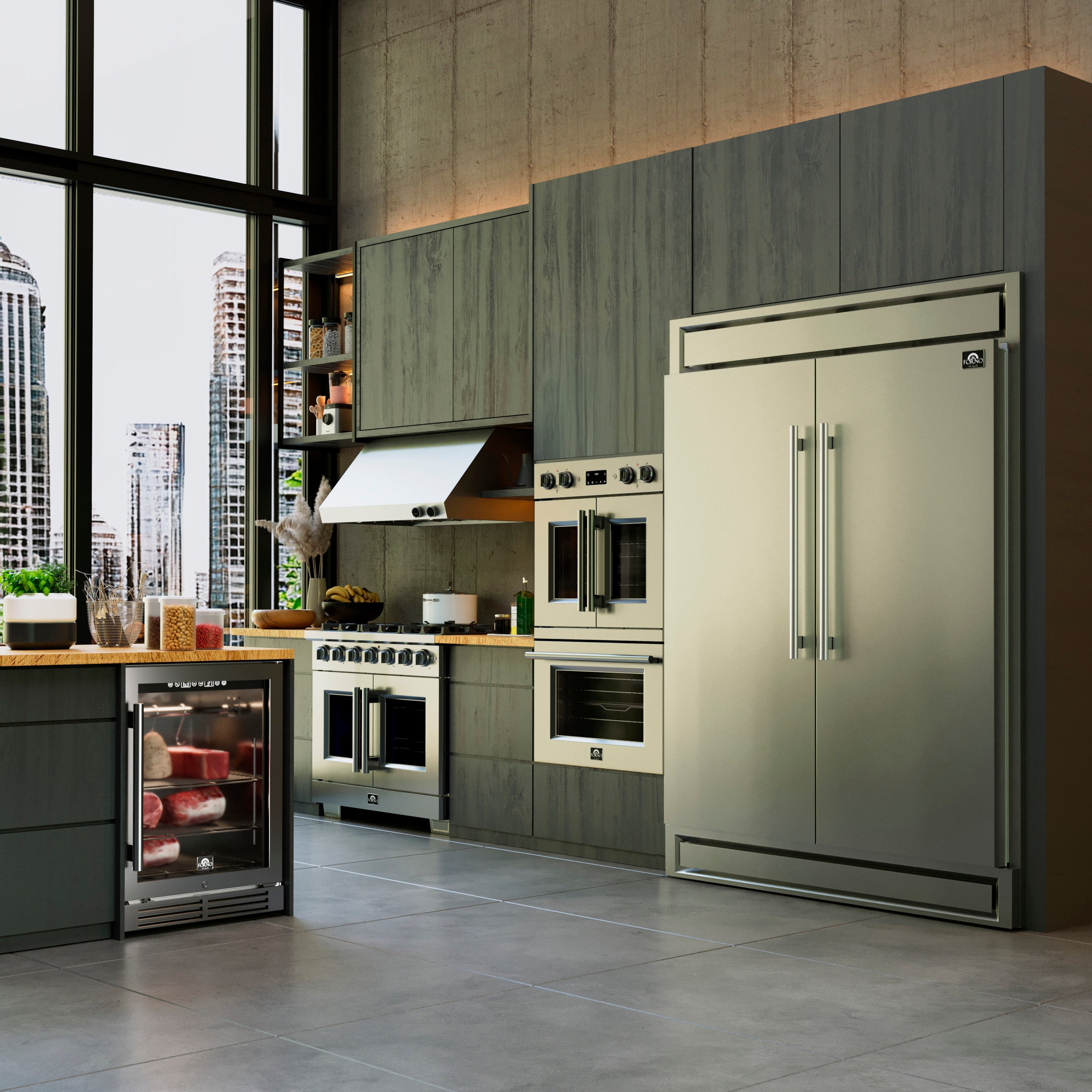 Forno Maderno 2-28-Inch Wide Convertible Refrigerator/Freezer