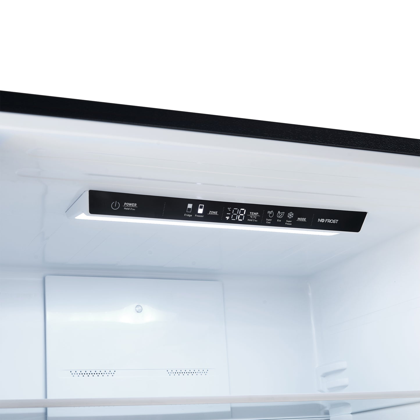 Refrigerador Forno Milano Espresso de 31 pulgadas con congelador inferior, color negro, capacidad de 17.2 pies cúbicos, de bajo consumo