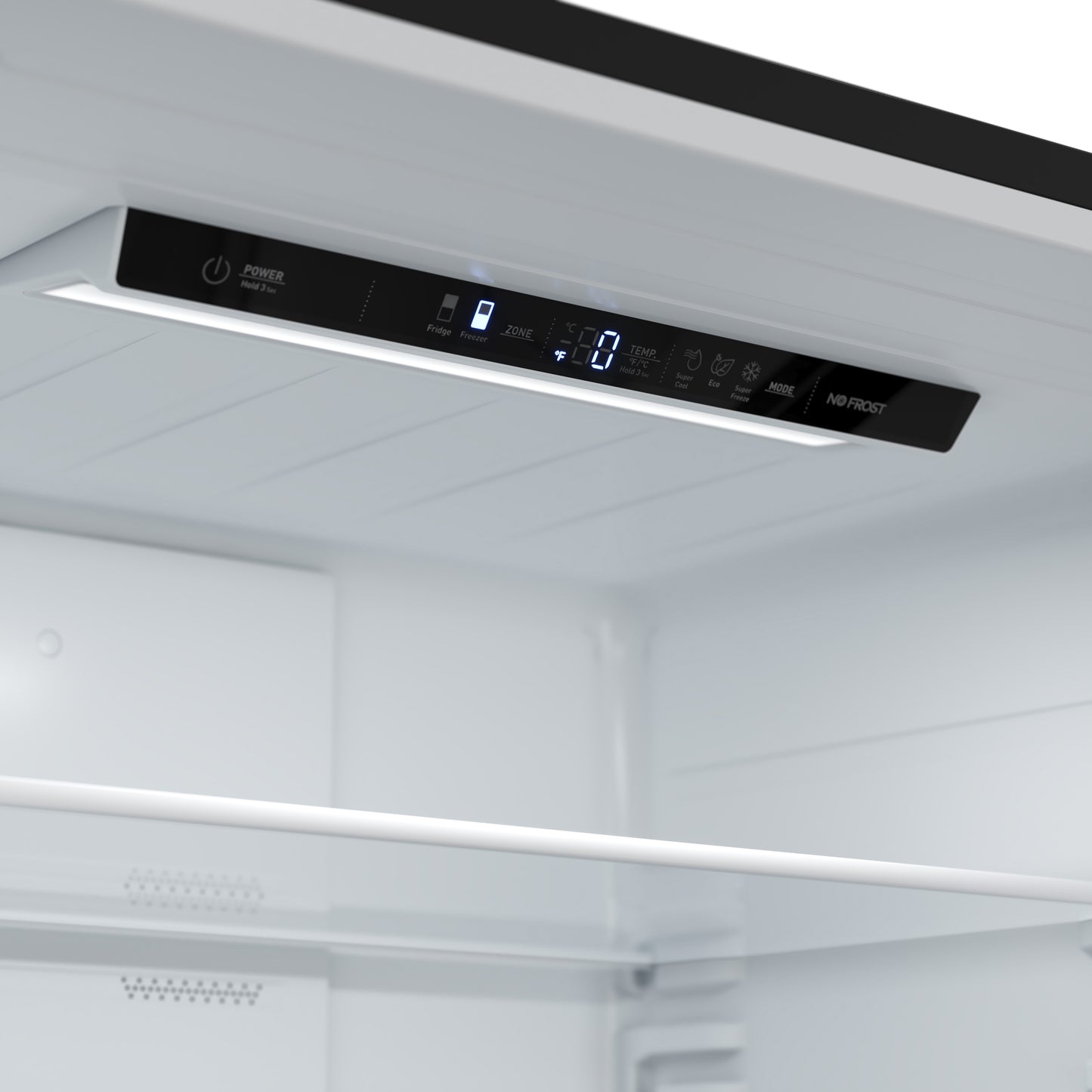 Refrigerador Forno Milano Espresso de 31 pulgadas con congelador inferior, color negro, capacidad de 17.2 pies cúbicos, de bajo consumo