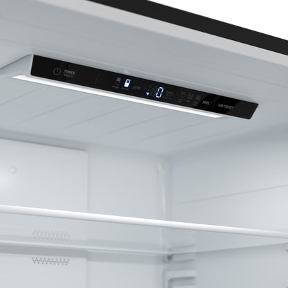 Refrigerador Forno Milano Espresso de 31 pulgadas con congelador inferior, color negro, capacidad de 17.2 pies cúbicos, de bajo consumo