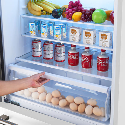 Forno Milano Espresso 31-Inch White Bottom Freezer Refrigerator, 17.2 Cu. Ft., Energy-Efficient, No Frost, Built-In Ice Maker