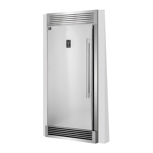 Congelador vertical convertible Forno Rizzuto de 28 pulgadas, 32 pulgadas de ancho, apertura a la izquierda, parrilla decorativa, certificación ENERGY STAR