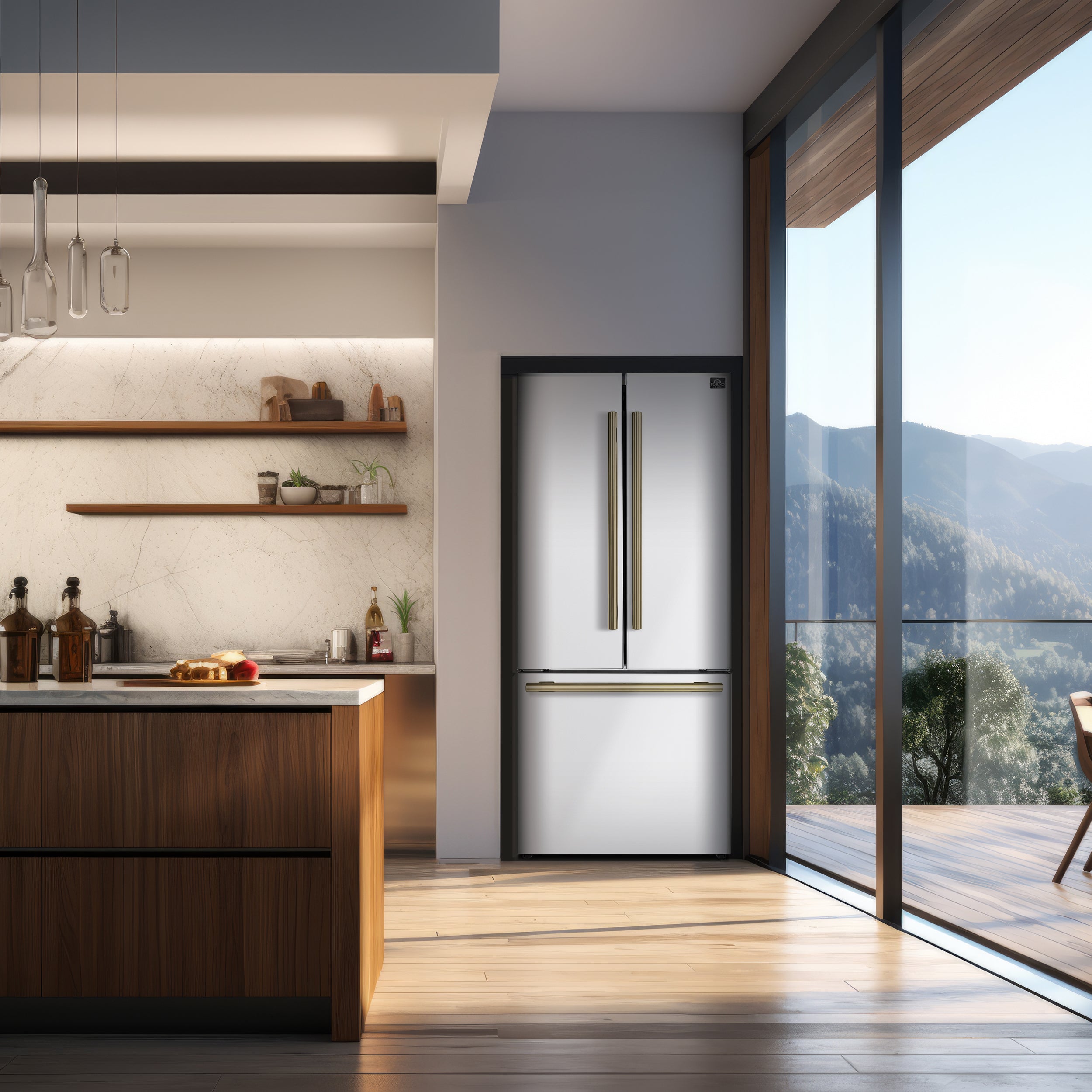 Forno Gallipoli Espresso 30-Inch White French Door Refrigerator