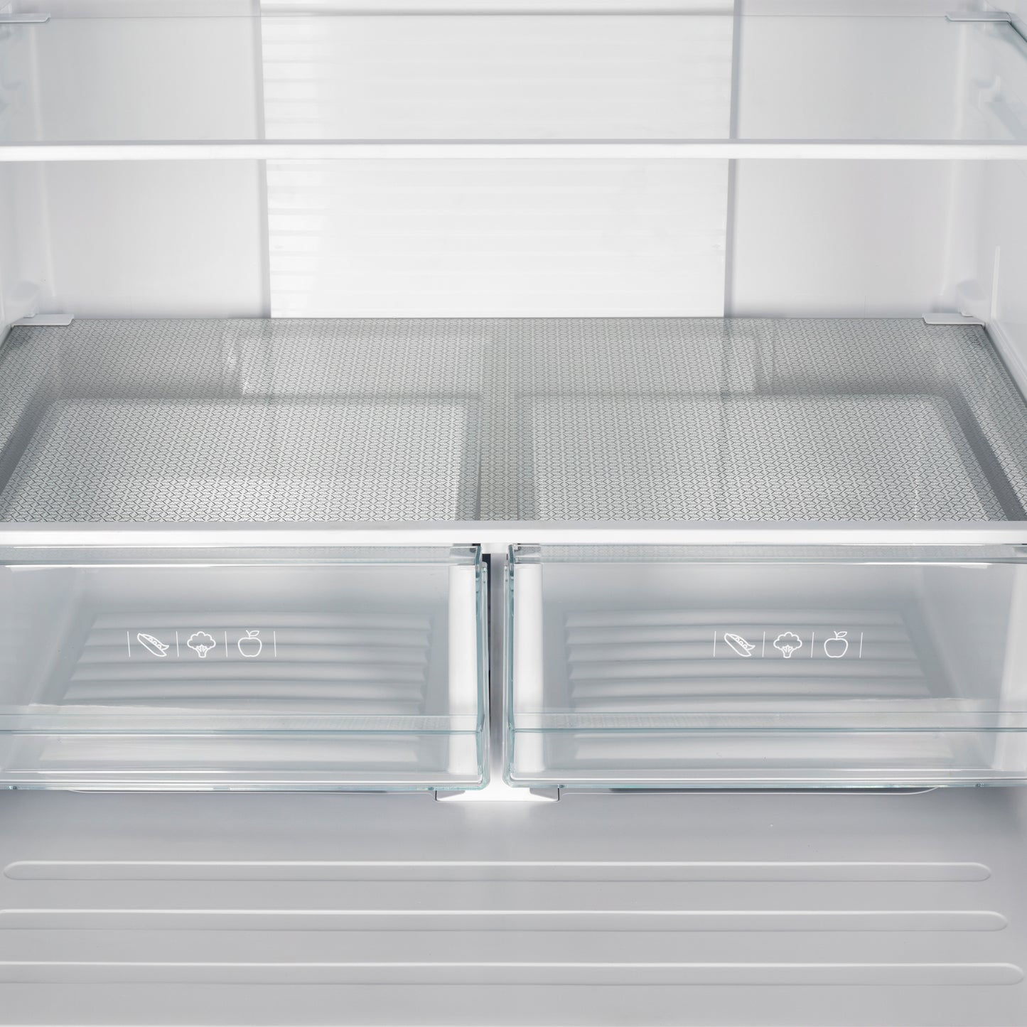 Forno Gallipoli 30-Inch French Door Refrigerator, 17.5 cu.ft Capacity, Modern Decorative Grill, 34-Inch Width, Stainless Steel, No Frost Technology, Energy Efficient - Forno Appliances