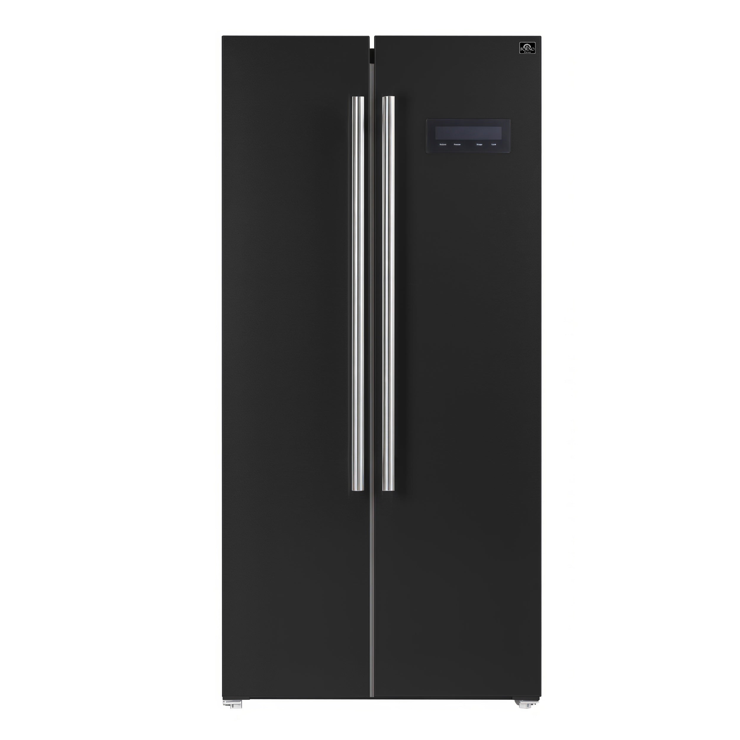 Forno Salerno Espresso 33-Inch Black Side-by-Side Refrigerator