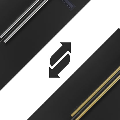 Réfrigérateur côte à côte Forno Salerno Espresso noir de 33 pouces, 15,6 pi³, écoénergétique, sans givre, design moderne