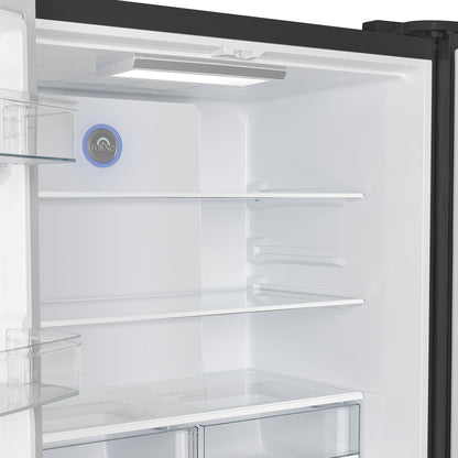 Refrigerador Forno Moena Espresso de 36 pulgadas, color negro, con puerta francesa, 19.2 pies cúbicos, antiescarcha, máquina de hielo automática, certificación ENERGY STAR