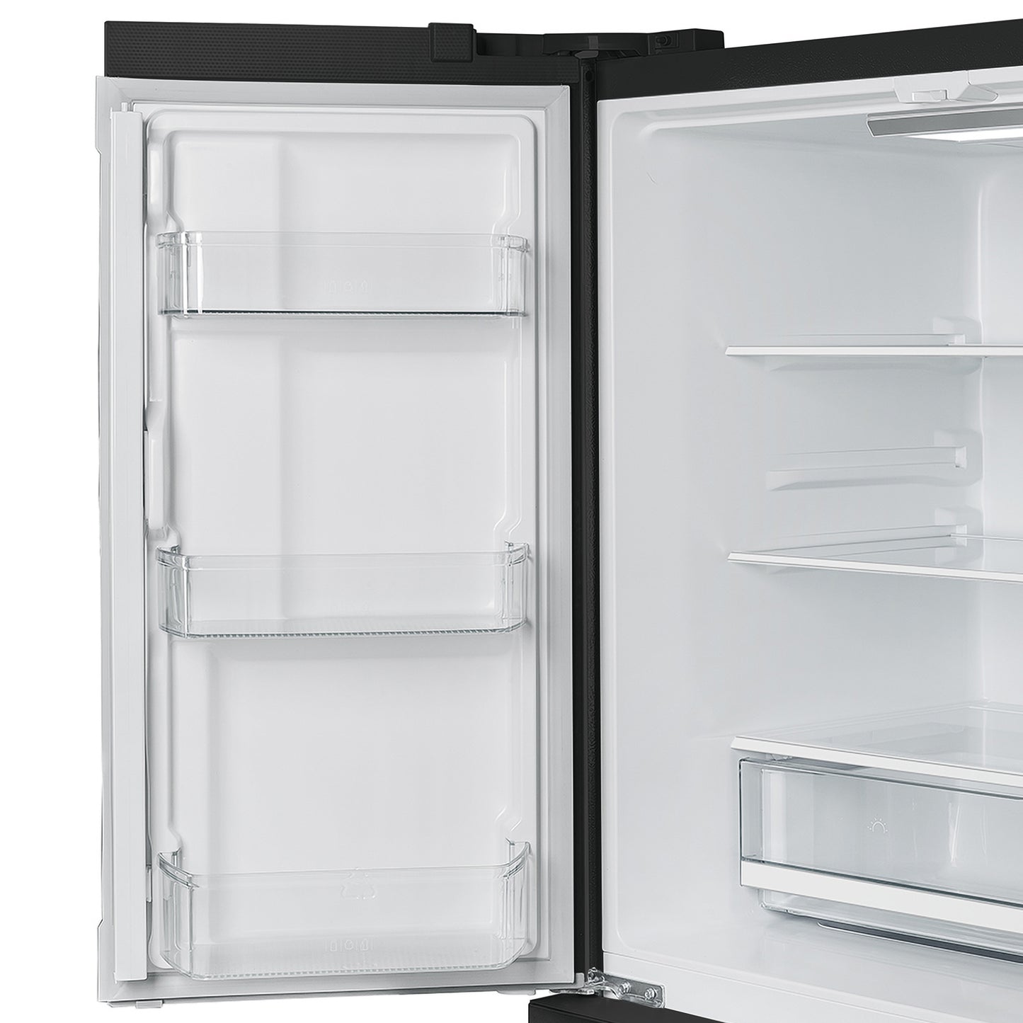 Refrigerador Forno Moena Espresso de 36 pulgadas, color negro, con puerta francesa, 19.2 pies cúbicos, antiescarcha, máquina de hielo automática, certificación ENERGY STAR