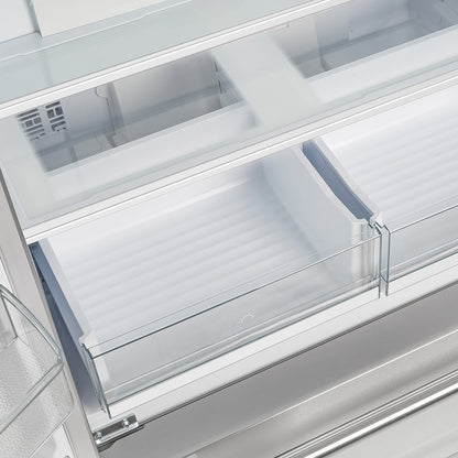 Conjunto de cocina premium FORNO de 3 piezas: cocina de gas Galiano de 91 cm, refrigerador de 91 cm con puerta francesa, lavavajillas empotrado de 61 cm - FBDL-004-01CAUS