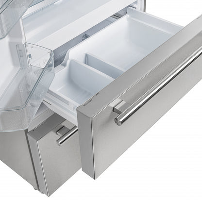 FORNO 2-Piece SS Kitchen Bundle - 30" Induction Range and 36" Bottom Freezer Refrigerator - Forno Appliances