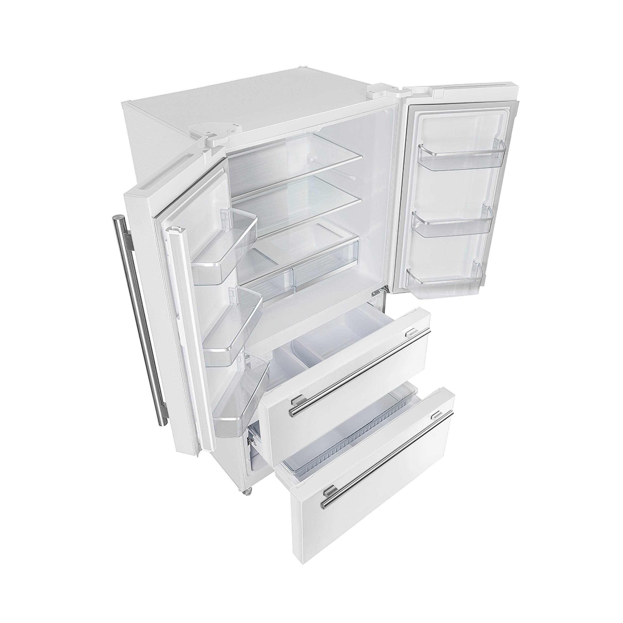 Forno Moena Espresso 36-Inch White French Door Refrigerator, 19.2