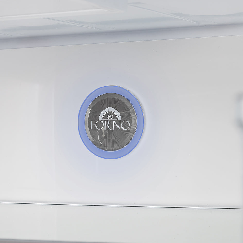 Forno Moena 40-Inch French Door Refrigerator, Stainless Steel, 19.2 cu.ft, Decorative Grill, ENERGY STAR Certified