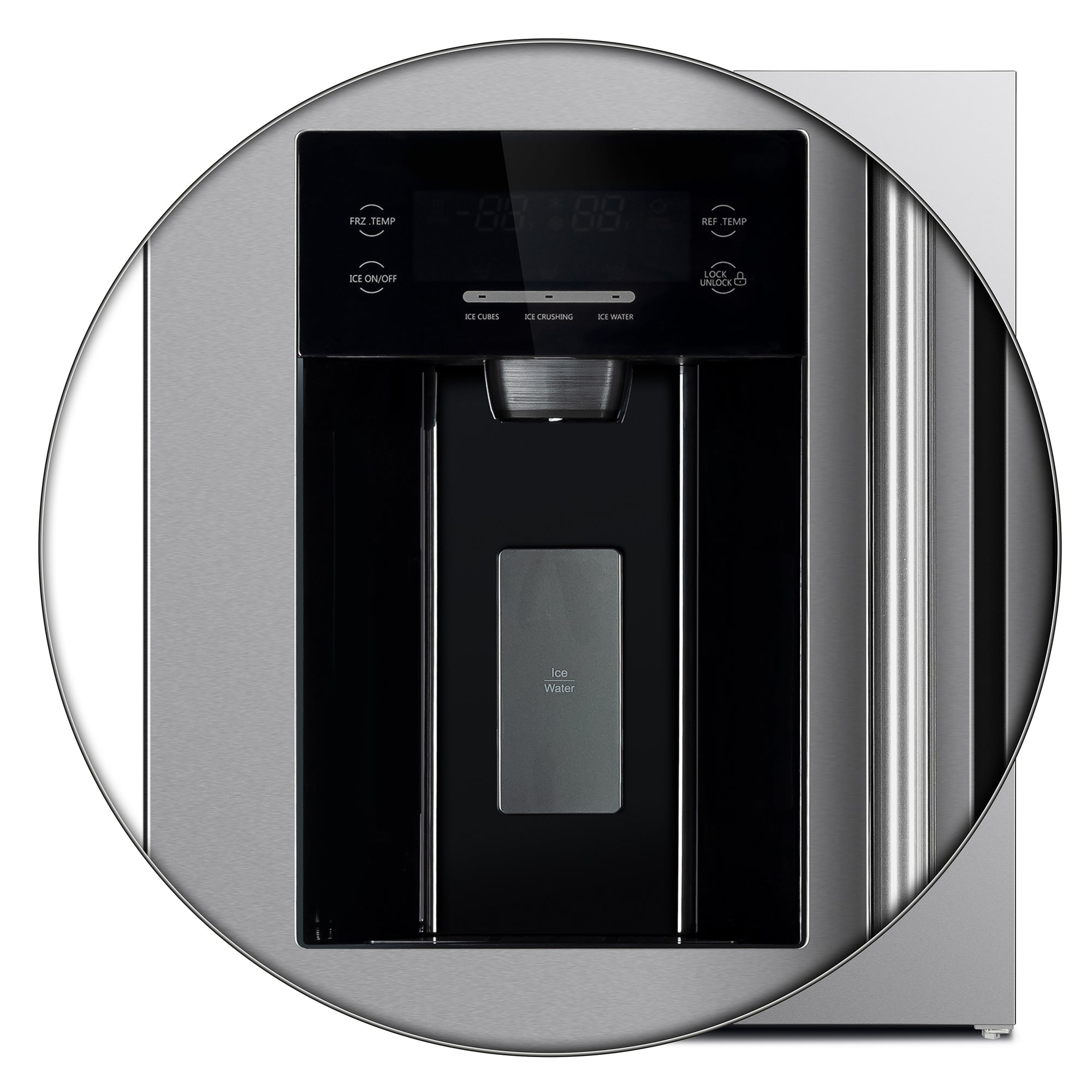 Forno Salerno 36" Side-by-Side Refrigerator and Freezer with 20 Cubic Ft.- Stainless Steel French Door Built-In Ice Maker Fridge on Fridge.com