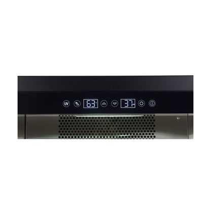 Gabinete de maduración en seco Forno Asciutto de 24 pulgadas, acero inoxidable 304, 4.41 pies cúbicos, iluminación LED, estantes ajustables