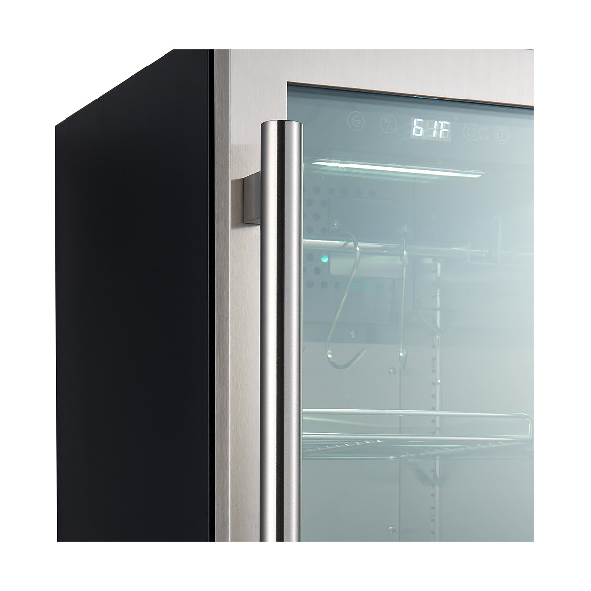 Gabinete de maduración en seco Forno Asciutto de 16 pulgadas, acero inoxidable 304, 2.65 pies cúbicos, iluminación LED, estantes ajustables