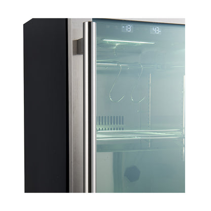 Gabinete de maduración en seco Forno Asciutto de 17 pulgadas, acero inoxidable 304, 1.84 pies cúbicos, iluminación LED, estantes ajustables