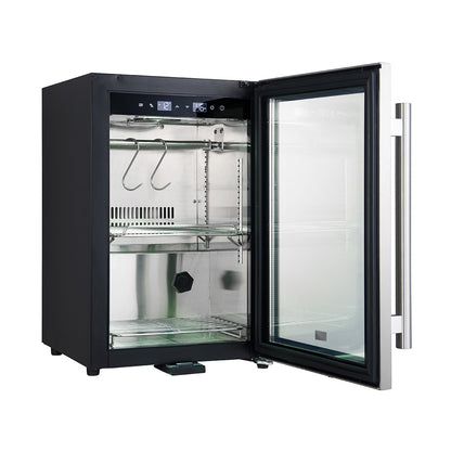 Gabinete de maduración en seco Forno Asciutto de 17 pulgadas, acero inoxidable 304, 1.84 pies cúbicos, iluminación LED, estantes ajustables