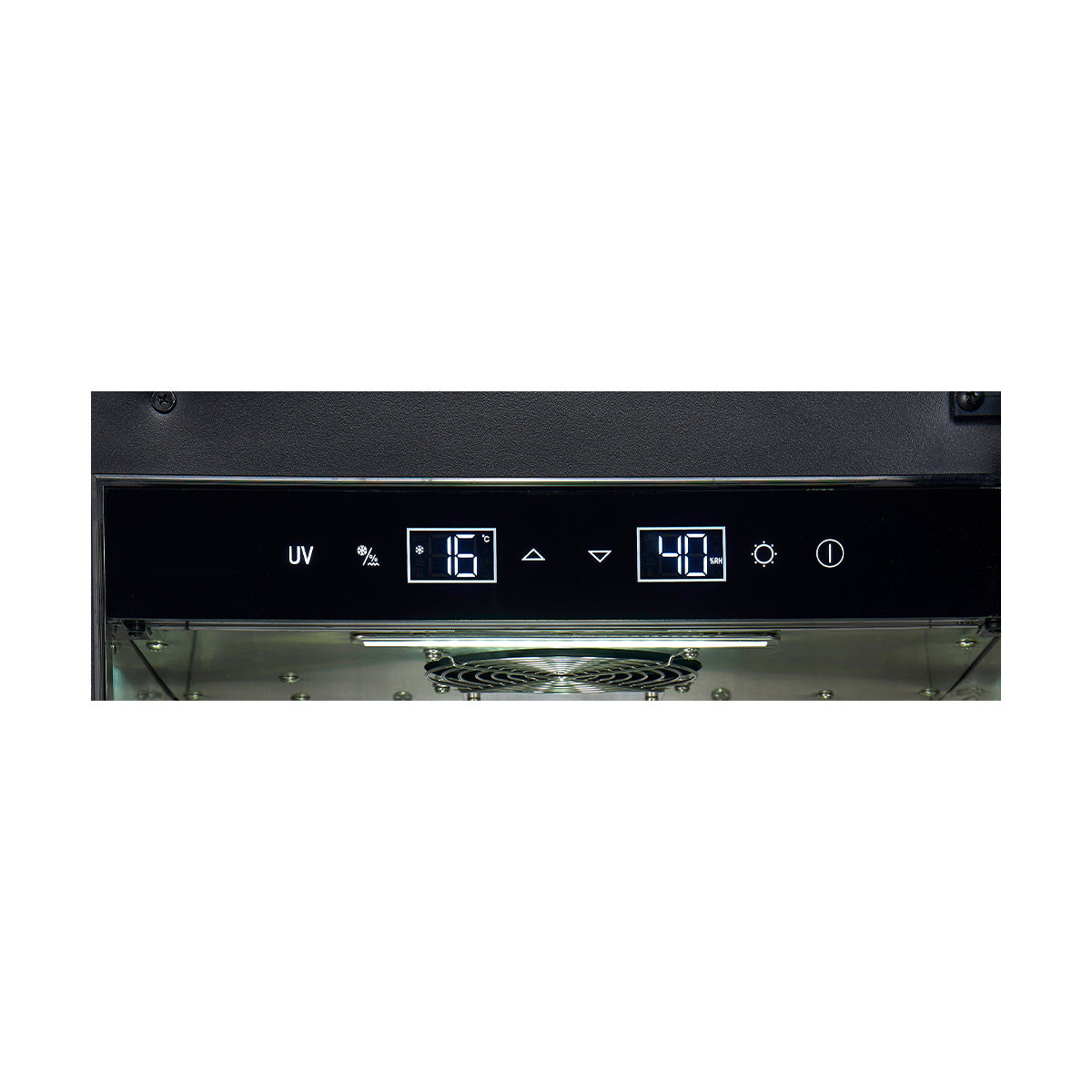 Gabinete de maduración en seco Forno Asciutto de 17 pulgadas, acero inoxidable 304, 1.84 pies cúbicos, iluminación LED, estantes ajustables