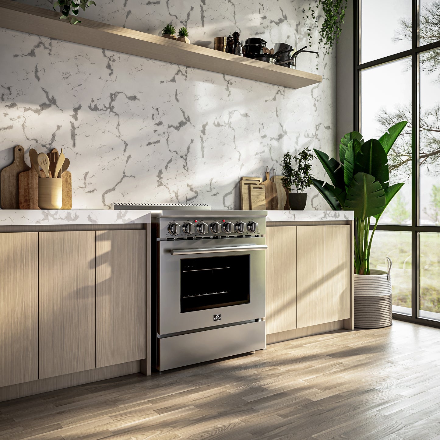 Cocina eléctrica independiente Forno Paolo de 30 pulgadas, acero inoxidable, 4.38 pies cúbicos, horno de convección real, eficiencia energética