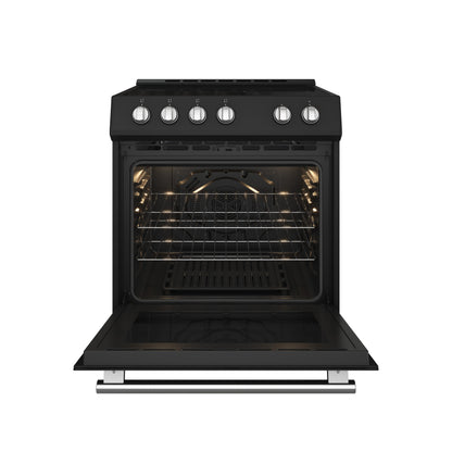 Forno Leonardo Espresso 30-Inch Black Electric Range, True Convection, Energy Efficient - Forno Appliances