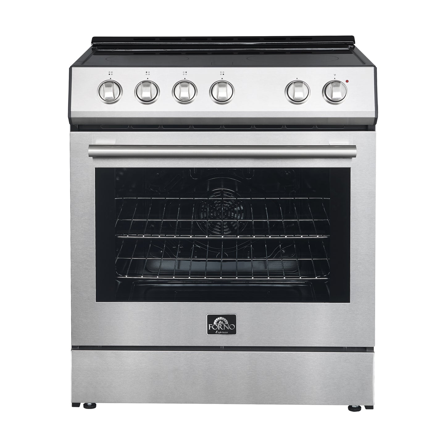 FORNO 2-Piece SS Kitchen Bundle - 30" Electric Range and 36" Bottom Freezer Refrigerator - Forno Appliances