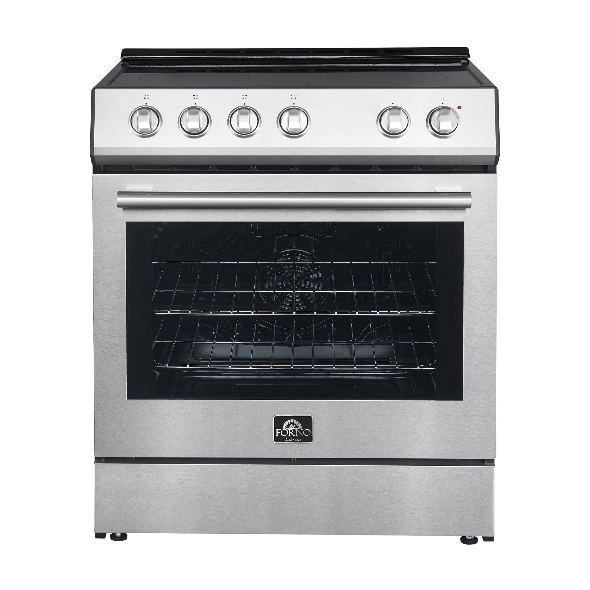 FORNO 2-Piece SS Kitchen Bundle - 30" Electric Range and 36" Bottom Freezer Refrigerator - Forno Appliances
