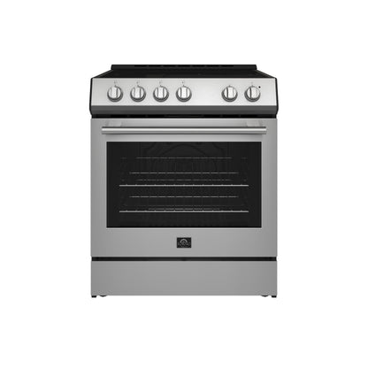 Forno Leonardo Espresso 30-Inch Stainless Steel Electric Range, True Convection, Energy Efficient - Forno Appliances