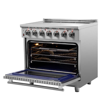 Cocina eléctrica independiente Forno Massimo de 36 pulgadas con puerta de chef y horno de convección real