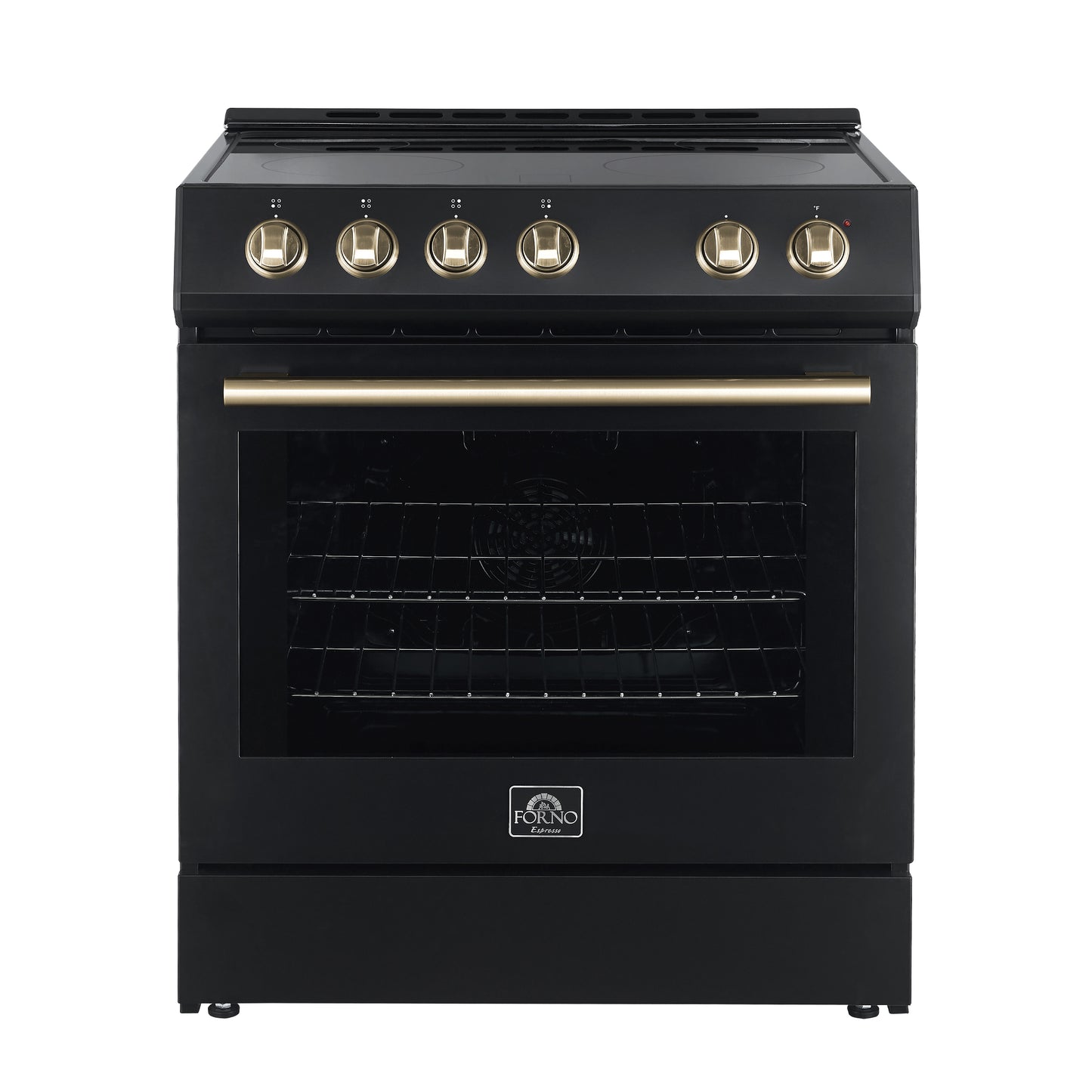 Cuisinière électrique noire Forno Leonardo Espresso de 30 pouces, convection véritable, écoénergétique