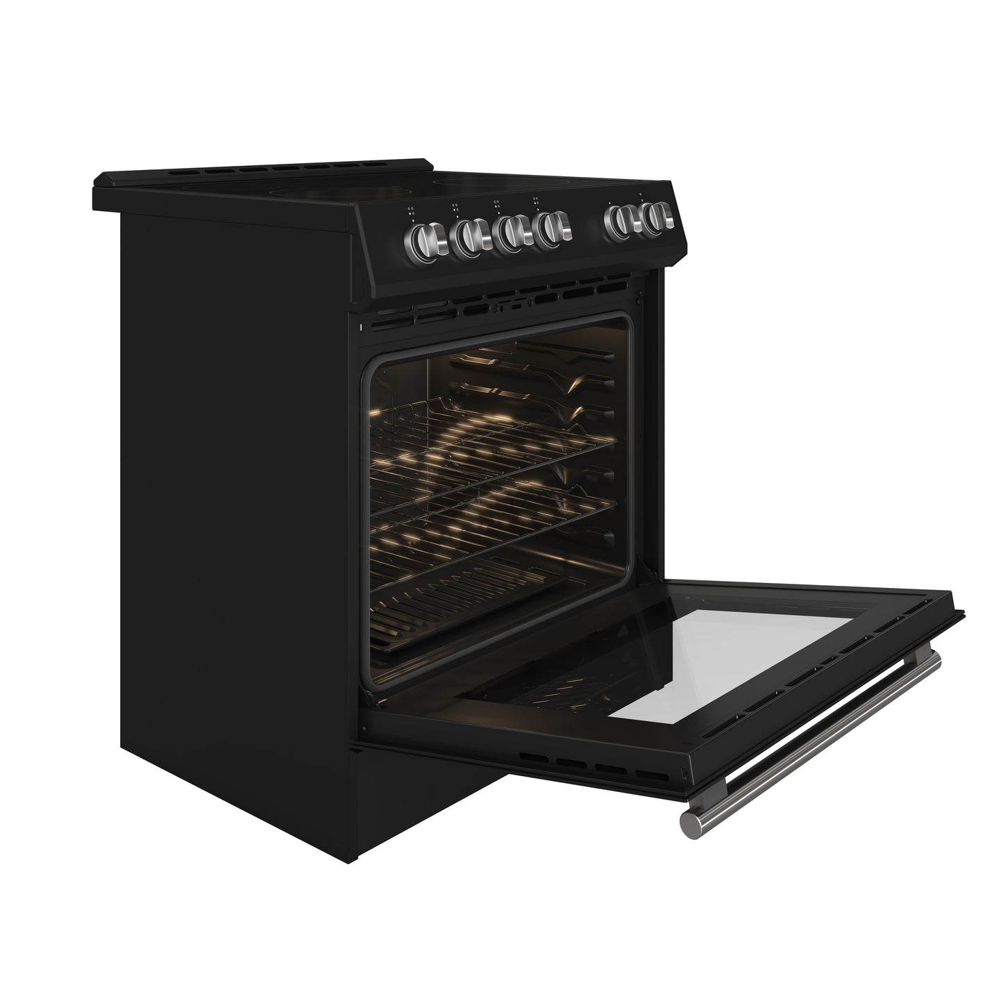 Cuisinière électrique noire Forno Leonardo Espresso de 30 pouces, convection véritable, écoénergétique