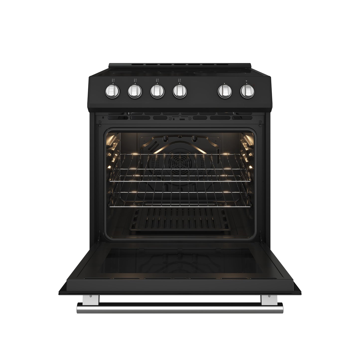 Cuisinière électrique noire Forno Leonardo Espresso de 30 pouces, convection véritable, écoénergétique