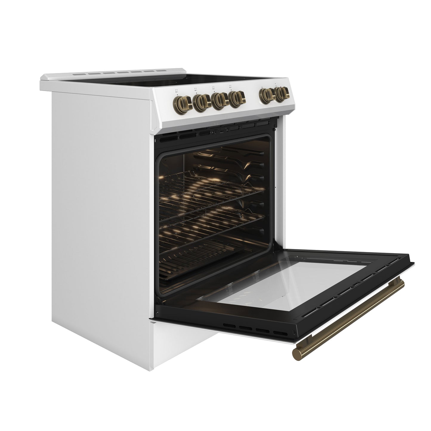 Cocina eléctrica blanca Forno Leonardo Espresso de 30 pulgadas, convección real, eficiencia energética