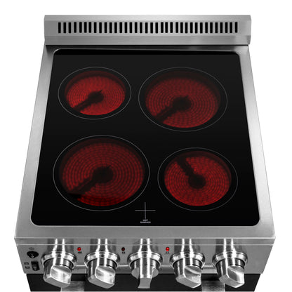 Cocina eléctrica independiente Forno Pallerano de 20 pulgadas, versión para Canadá, enchufe y cable incluidos