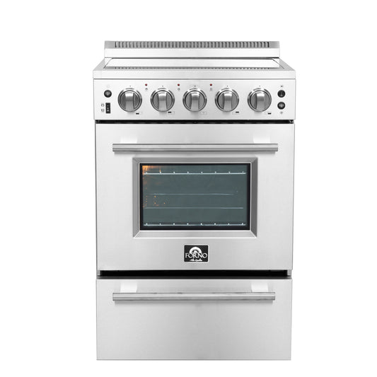 Cuisinière électrique autonome Forno Loiano de 24 pouces, version canadienne, sans fonction rôtisserie, prise et cordon inclus