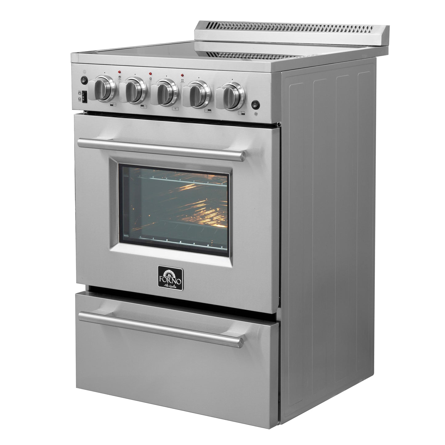 Forno Loiano 24-Inch Freestanding Electric Range, Canada Version, No Rotisserie Function, Plug and Cord Included - Forno Appliances