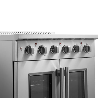 Cocina eléctrica independiente Forno Galiano de 30 pulgadas con puerta francesa, convección real y eficiencia energética
