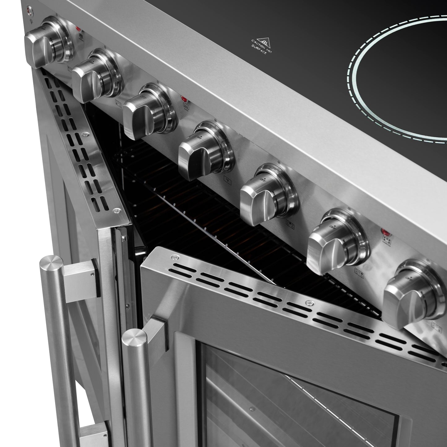 Cocina eléctrica independiente Forno Galiano de 36 pulgadas con puerta francesa, convección real y eficiencia energética